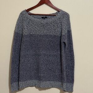 Fate Two-Tone Gray I y Lavender Scoop Neck Sweater